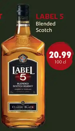 uw topSlijter label 5 blended scotch aanbieding