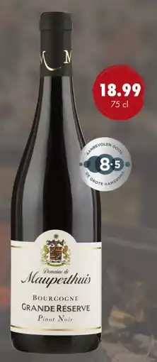 uw topSlijter Domaine de Mauperthuis Bourgogne Grande Réserve Pinot Noir aanbieding