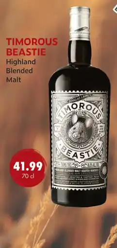uw topSlijter Timorous Beastie Highland Blended Malt aanbieding