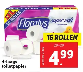 Lidl 4-laags toiletpapier aanbieding