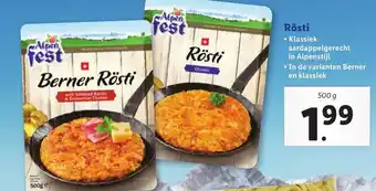 Lidl Rosti 500g aanbieding