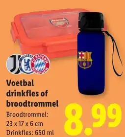 Lidl Voetbal drinkfles of broodtrommel aanbieding