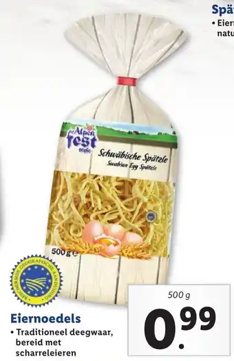 Lidl Eiernoedels 500g aanbieding