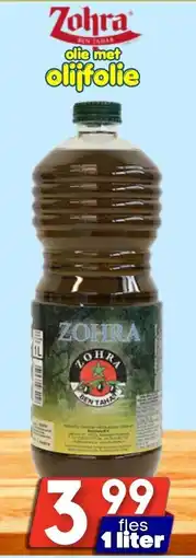 Özbaktat Supermarkt Zohra olie met olijfolie aanbieding