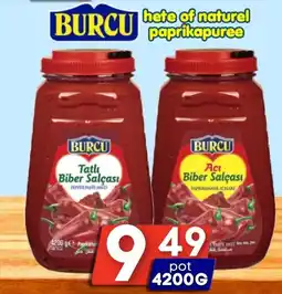 Özbaktat Supermarkt burcu hete of naturel paprikapuree aanbieding