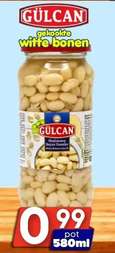 Özbaktat Supermarkt gülcan gekookte witte bonen aanbieding