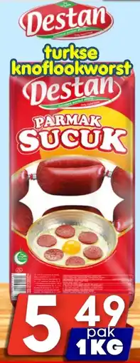 Özbaktat Supermarkt Destan turkse knoflookworst aanbieding
