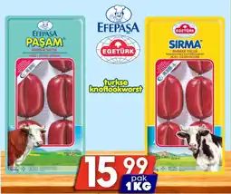Özbaktat Supermarkt Efepasa Turkse Knoflookworst aanbieding