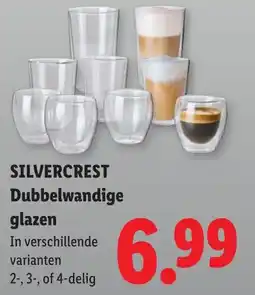 Lidl Silvercrest Dubbelwandige glazen aanbieding