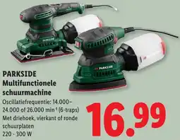 Lidl Parkside Multifunctionele schuurmachine aanbieding