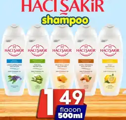 Özbaktat Supermarkt Haci Sakir shampoo aanbieding