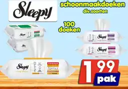 Özbaktat Supermarkt Sleepy schoonmaakdoeken aanbieding