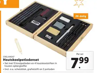 Lidl Houtskoolpotlodenset aanbieding