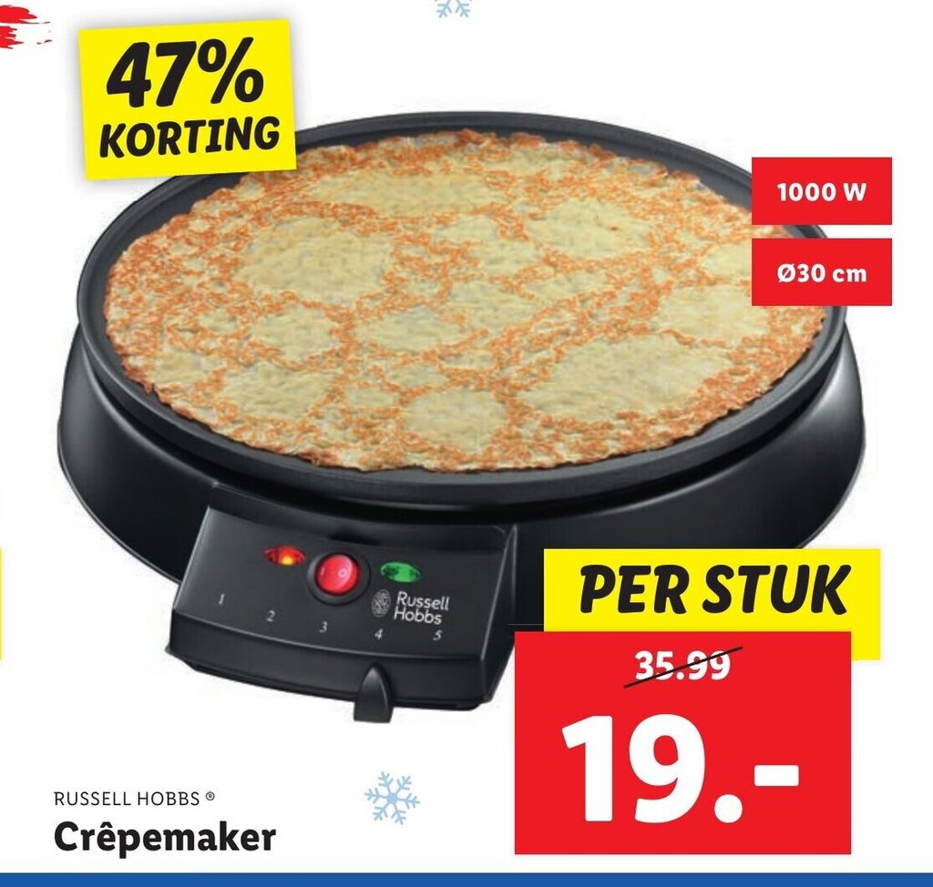 Crepemaker aanbieding bij Lidl