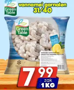 Özbaktat Supermarkt Green Table vannamei garnalen 31/40 aanbieding