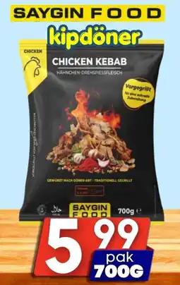 Özbaktat Supermarkt saygin food chicken kebab aanbieding