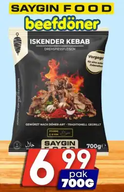 Özbaktat Supermarkt saygin food beefdöner aanbieding