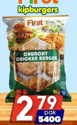 Özbaktat Supermarkt Firat crunchy chicken burger aanbieding