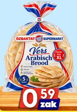 Özbaktat Supermarkt Özbaktat vers arabisch brood aanbieding