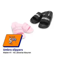 Action Umbro slippers aanbieding