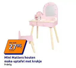 Action Mini Matters houten make-uptafel met krukje aanbieding