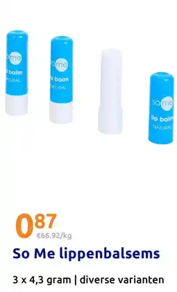 Action So Me lippenbalsems aanbieding