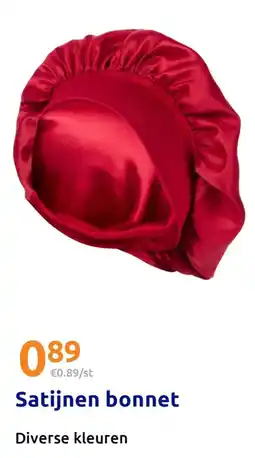Action Satijnen bonnet aanbieding