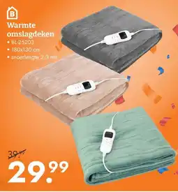 Blokker B warmte omslagdeken aanbieding