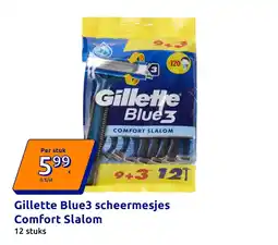 Action Gillette Blue3 scheermesjes Comfort Slalom aanbieding