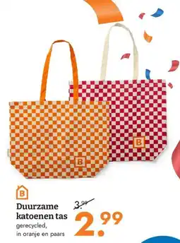 Blokker B duurzame katoenen tas aanbieding