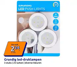 Action Grundig led-druklampen aanbieding
