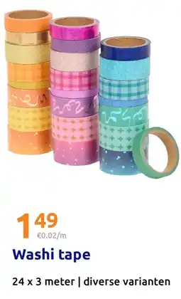 Action Washi tape aanbieding