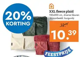 Blokker B XXL fleece plaid aanbieding