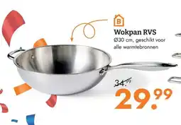 Blokker B Wokpan RVS aanbieding