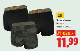 Lidl CAT 3-pack heren boxers aanbieding