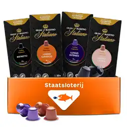 Koffievoordeel.nl Gran Maestro Italiano Ontdekkingspakket - 80 premium koffiecups aanbieding