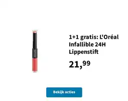 Plein.nl L'Oréal Infallible 24H Lippenstift aanbieding