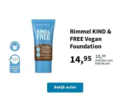 Plein.nl Rimmel Kind & Free Vegan Foundation aanbieding