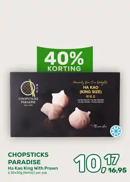 Amazing Oriëntal Chopsticks Paradise Ha Kao King With Prawn aanbieding