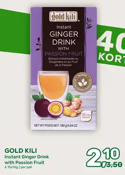 Amazing Oriëntal gold kili instant ginger drink with passion fruit aanbieding
