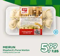 Amazing Oriëntal Meirun shepherd's purse wonton aanbieding