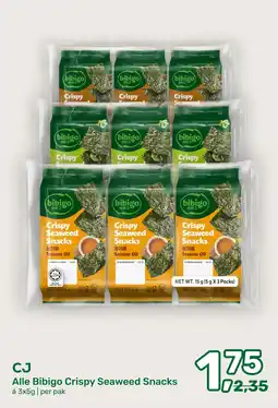Amazing Oriëntal CJ Alle Bibigo Crispy Seaweed Snacks aanbieding