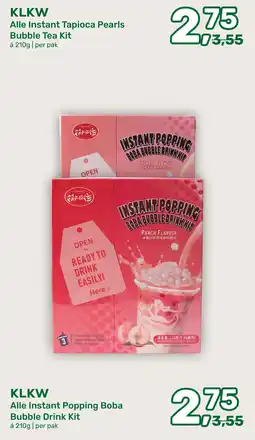 Amazing Oriëntal KLKW Alle Instant Tapioca Pearls Bubble Tea Kit aanbieding