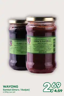 Amazing Oriëntal Wayong Sambal (Oma's / Badjak) aanbieding