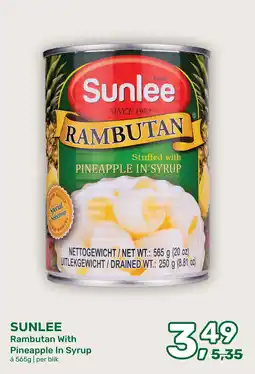 Amazing Oriëntal Sunlee Rambutan With Pineapple In Syrup aanbieding
