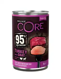 Pets Place Wellness Core Grain Free 95 - Natvoer - 400 g Kalkoen&Geit&Bataat aanbieding