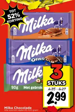 Vomar Voordeelmarkt Milka Chocolade aanbieding
