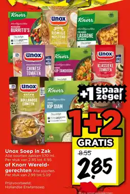 Vomar Voordeelmarkt Alle Unox Soep in Zak of Knorr Wereldgerechten aanbieding