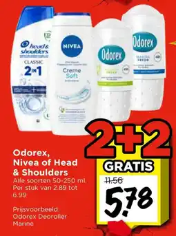 Vomar Voordeelmarkt Alle Odorex, Nivea of Head & Shoulders aanbieding