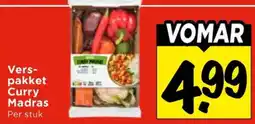 Vomar Voordeelmarkt Vers-pakket Curry Madras aanbieding